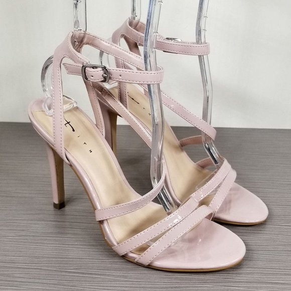 Leith Ava Asymmetrical Strappy Sandal, Blush, Womens Size 7.5 M - Picture 1 of 12